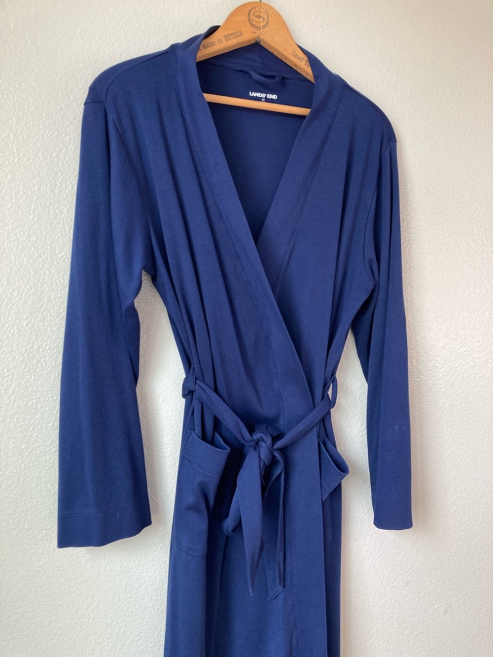 Lands' End Women's Supima Cotton Long Robe sz M - Picture 4 of 8